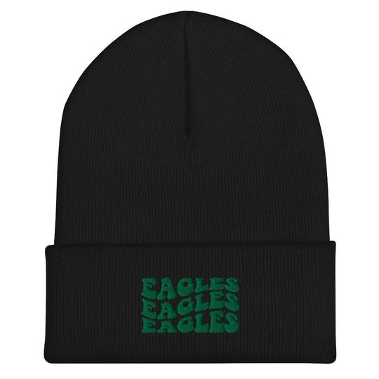 Eagles Wavy Cuffed Beanie - Embroidered