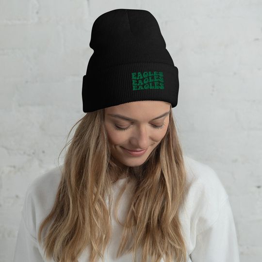 Eagles Wavy Cuffed Beanie - Embroidered