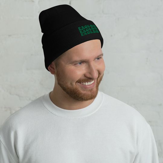 Eagles Wavy Cuffed Beanie - Embroidered