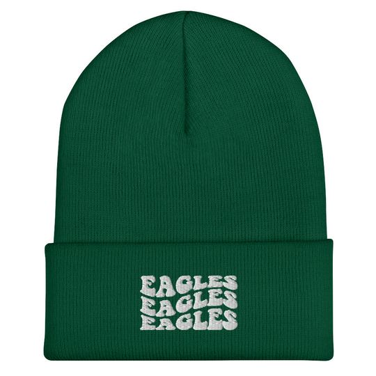 Eagles Wavy Cuffed Beanie - Embroidered
