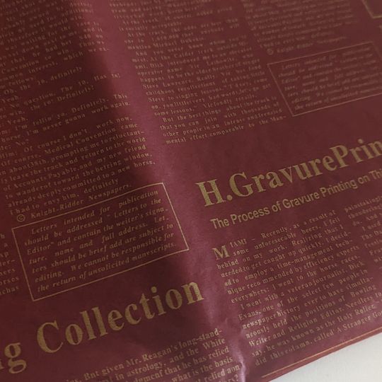 Newspaper Print Tissue Paper: Scrapbook, Gift Wrap, Decoupag