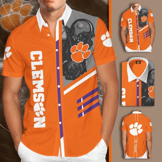 Clemson Tigers Short Sleeve Hawaiian Shirt