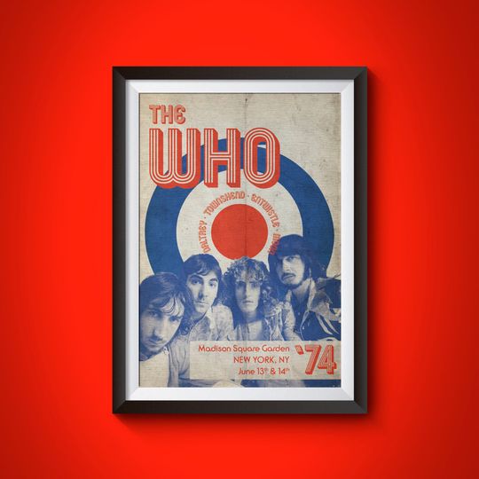 The Who Concert, The Who, Roger Daltrey, Pete Towshend, Lyric Print, Wall Art, Wall Decor, Music Poster