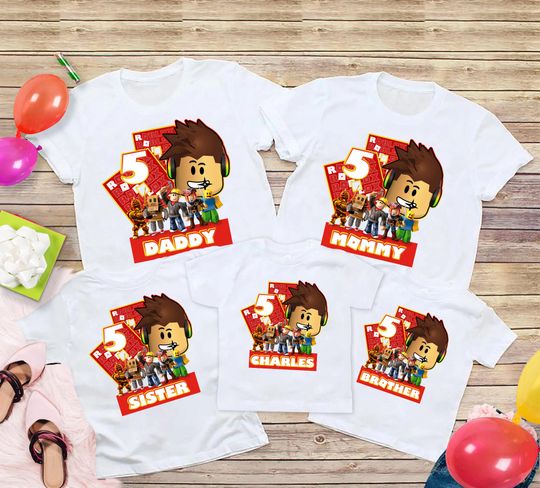 Roblox Birthday Boy Shirt, Roblox Birthday party theme