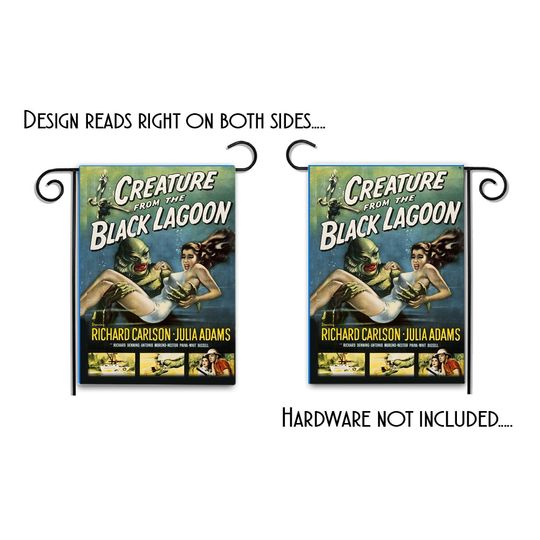 Vintage Horror Movie Creature From The Black Lagoon Garden Flag