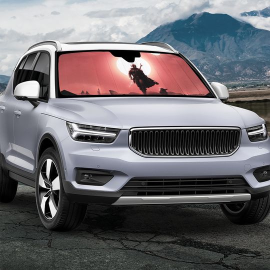 Mandalorian & Grogu Car Sun Shade | Windshield Shade, Custom Gift for Her