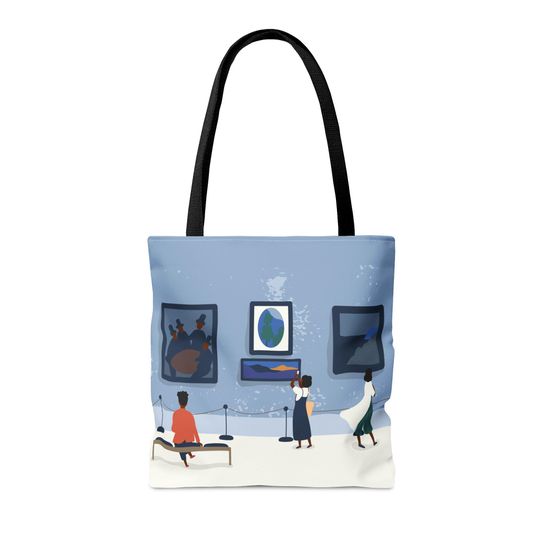Black Art Museum Tote Bag: Afrocentric Culture Scene