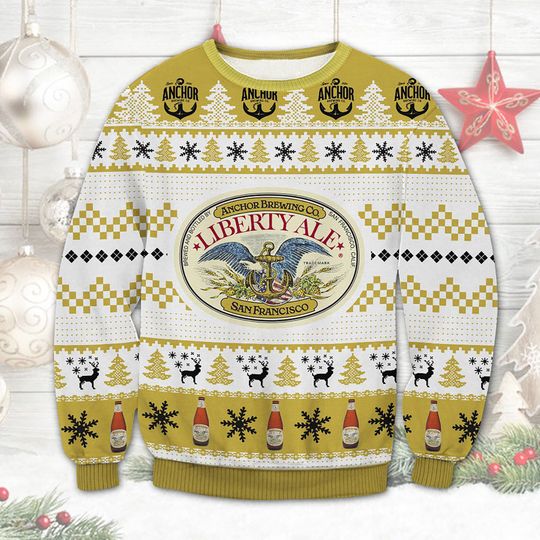 Anchor Brewing Liberty Ale Beer san francisco Chrismas 3D Sweater