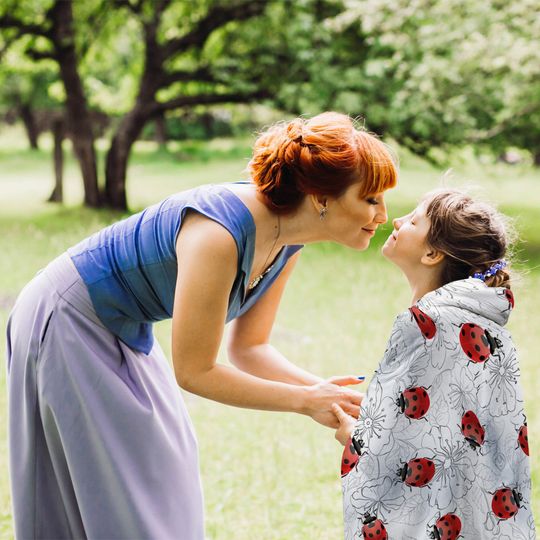 Ladybug Hooded Blanket
