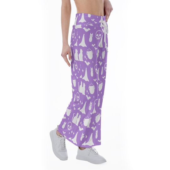 Skull Witch Halloween Goth Pattern Trousers Pants
