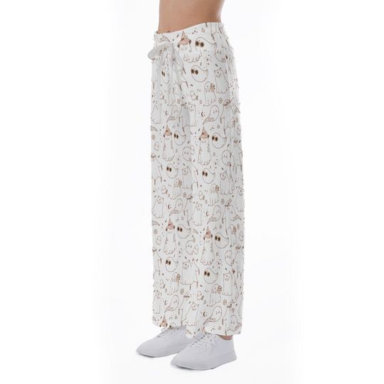 Halloween Ghost Groovy Pattern Trousers Pants