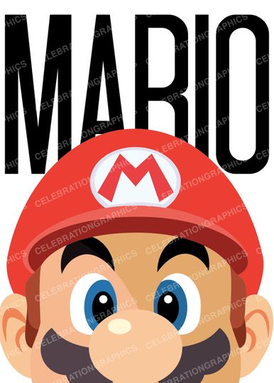Mario Printable Poster  Vector Graphics