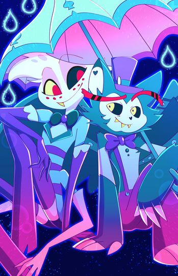 Hazbin Hotel Angel Dust & Husker Art Print