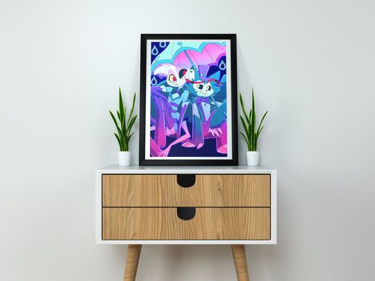 Hazbin Hotel Angel Dust & Husker Art Print