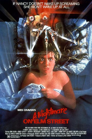 A Nightmare on Elm Street, 1984 supernatural horror slasher original film poster