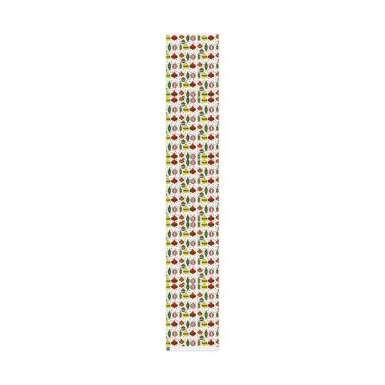 Slightly Subtle Retro Christmas Ornaments FDT Wrapping Paper | Holiday Gift Wrap Roll