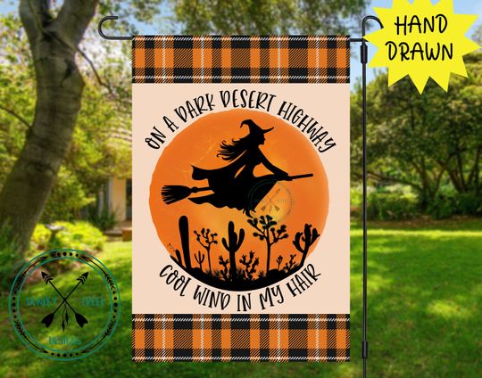 Garden Flag PNG, Sublimation Template, Halloween Garden Flag