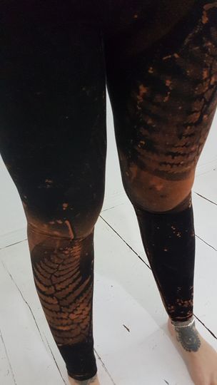 Fern Autumn Leggings Leaf Black Olive Green Blue Brown Goa Pixie Ombre Psi Yoga Legging