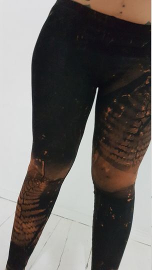 Fern Autumn Leggings Leaf Black Olive Green Blue Brown Goa Pixie Ombre Psi Yoga Legging