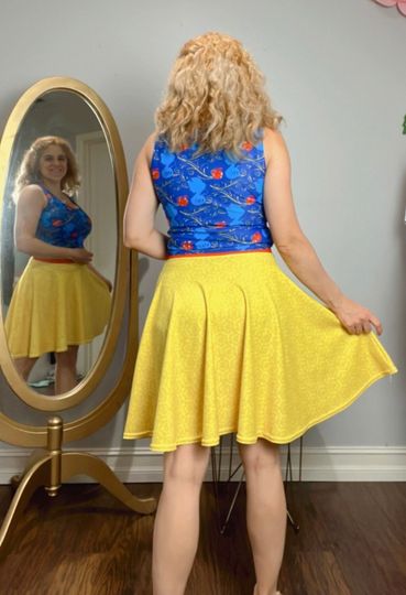 Snow White inspired skater skirt, Gift for her,