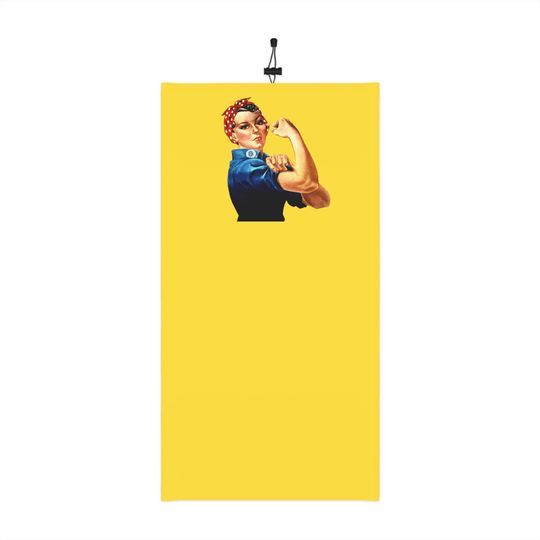Rosie the Riveter Winter Neck Gaiter With Drawstring - We Can Do It