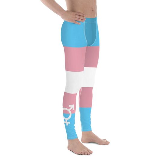 LBGT Rainbow Gay Pride Flag Men's  Athletic Leggings