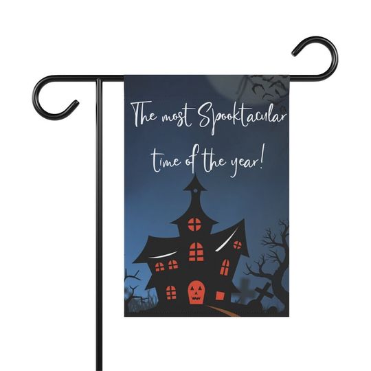 Halloween Garden Flag | Haunted House Yard Flag | Garden Yard Flag