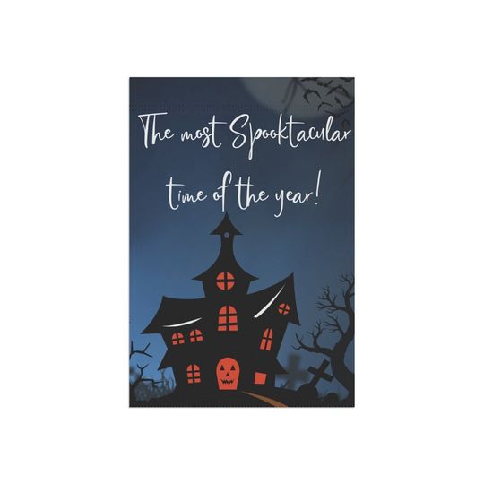 Halloween Garden Flag | Haunted House Yard Flag | Garden Yard Flag