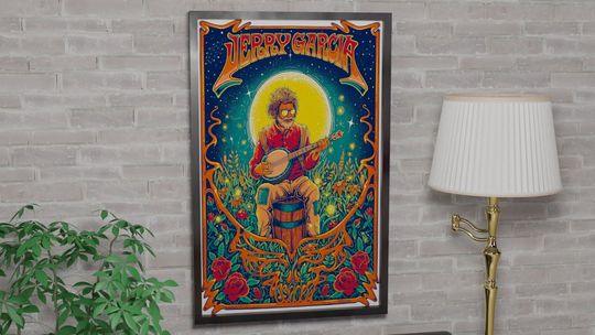 Jerry Garcia Poster | Jerry Garcia Vintage Poster | Retro Rock Poster