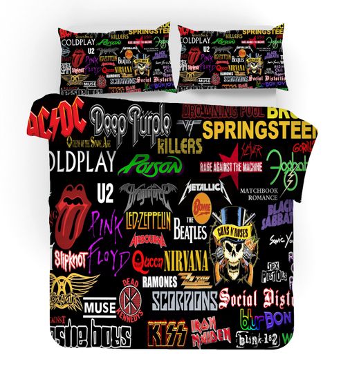 3D Skull Duvet Cover Set, Letter Quilt Cover, Sign Bedding Set