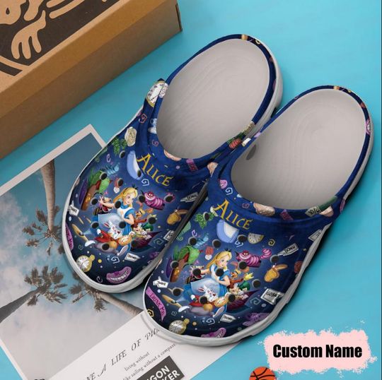 Personalized Disney Alice in Wonderland Clogs, Disney Clogs