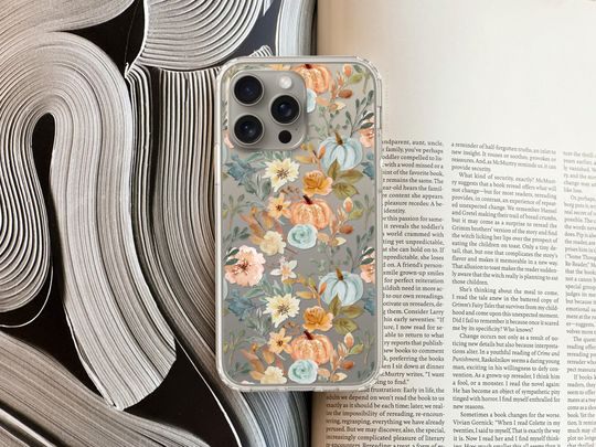 Orange Teal Fall Pumpkins Phone Case For iPhone Case With Cute Autumn Halloween