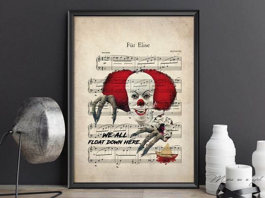 IT Poster, Pennywise Poster, Wall Decor