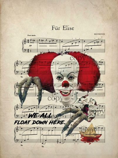 IT Poster, Pennywise Poster, Wall Decor
