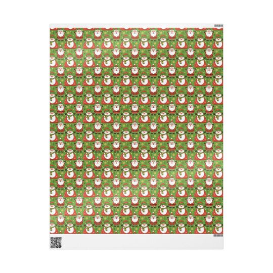 Santa Wrapping Paper, Christmas Kids Gift Wrap, Xmas Packaging Sheet
