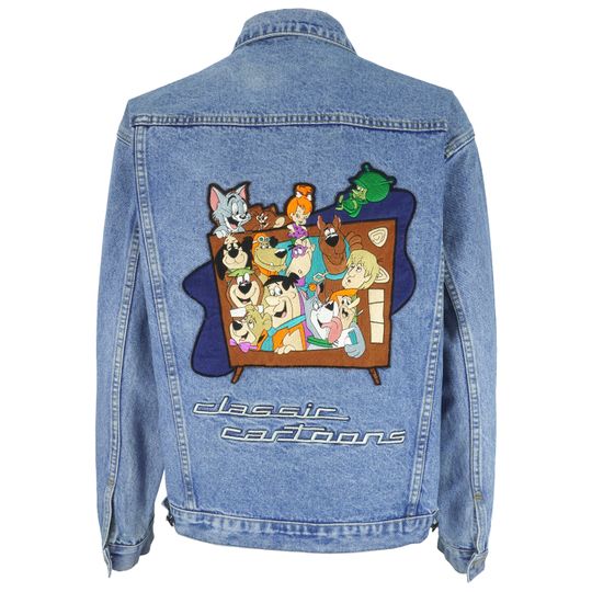 Vintage (Warner Bros.) - Hanna Barbera Denim Bomber Jacket 1990s Large