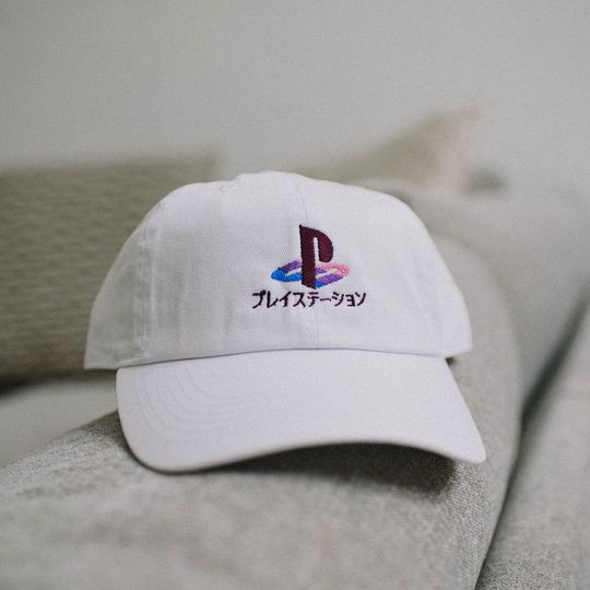 PS Vaporwave 90s Retro Gaming Nostalgia Embroidered Hat