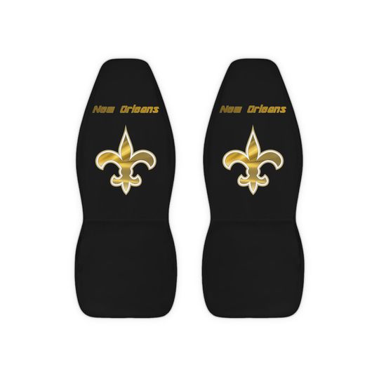 New Orleans Saints Polyester Car Seat Covers Black
