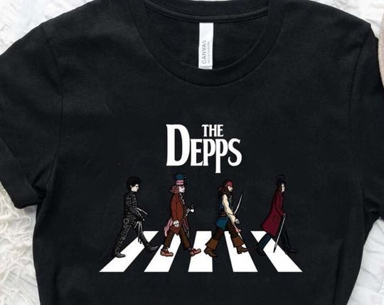 Johnny Depp t-shirt, The Depps T-Shirt, The Depps Johnny Depp Characters Crosswalk