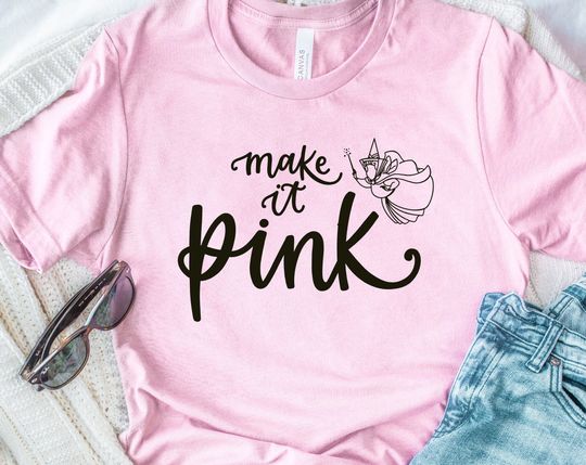 Make it pink shirt, Make it blue shirt, Sleeping Beauty fairy shirt