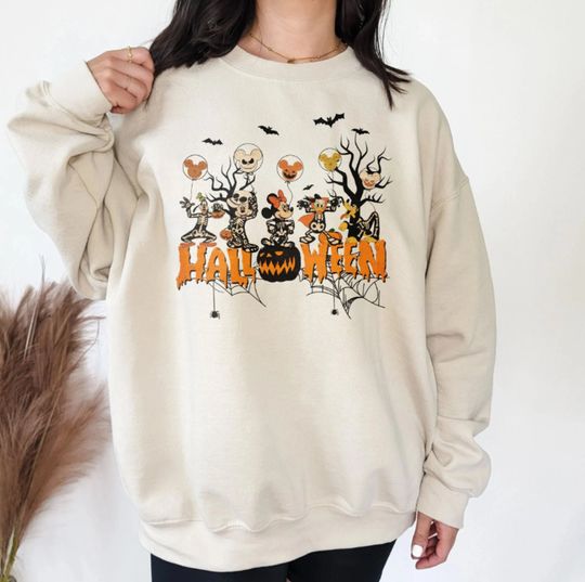 Vintage Mickey and friends Halloween Matching Family Disney sweatshirt