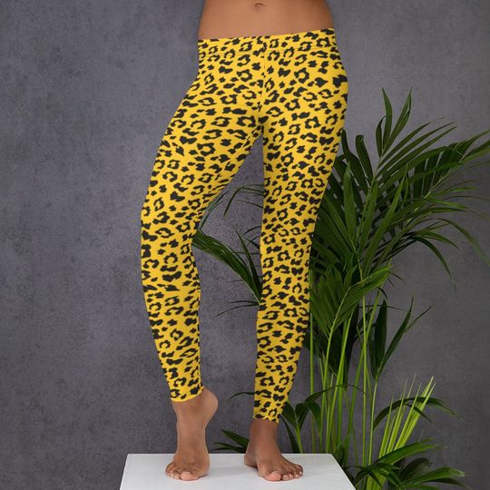 Leopard Print Leggings, Sports Yoga Leggings