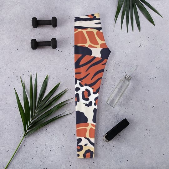 Leopard Print Leggings, Sports Yoga Leggings