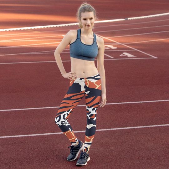 Leopard Print Leggings, Sports Yoga Leggings