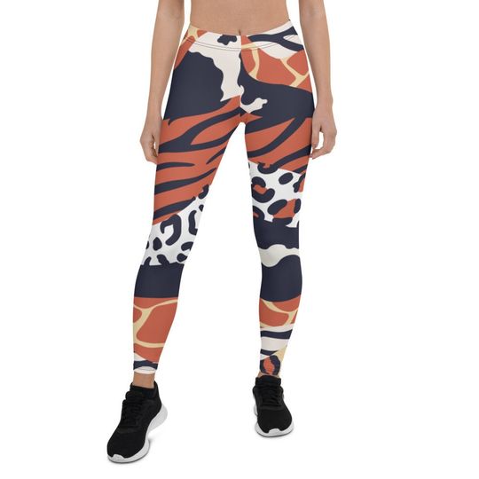 Leopard Print Leggings, Sports Yoga Leggings
