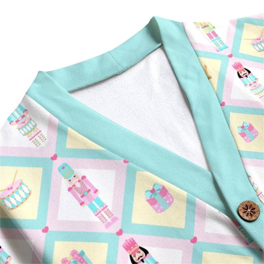 Kawaii Nutcracker Lattice Button Up Cardigan Jacket