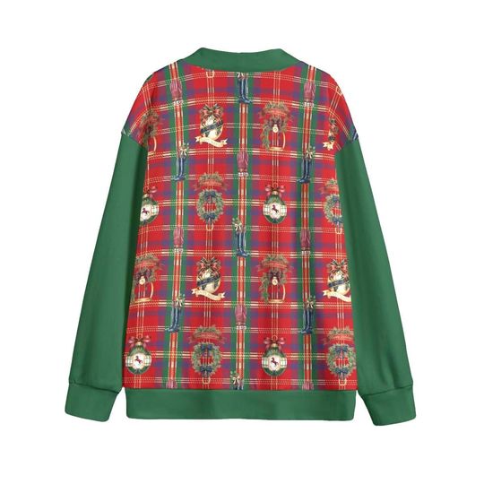 Old Money Christmas Equestrian Button Up Cardigan Jacket