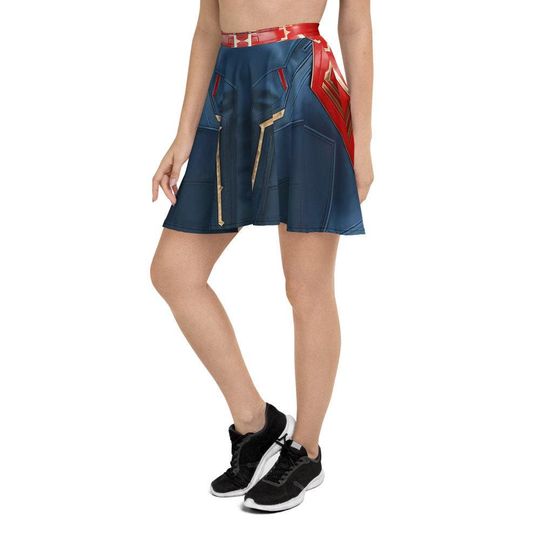 Captain Marvel Running Skater Skirt