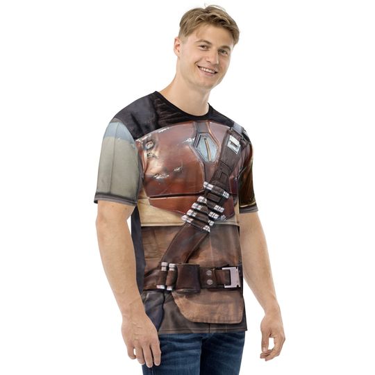 Mandalorian Mens 3D Shirt | Disney Short Sleeve Cotton Tee | Disney Cosplay Shirt | Disneyland Trip Outfit For Adult/Kid