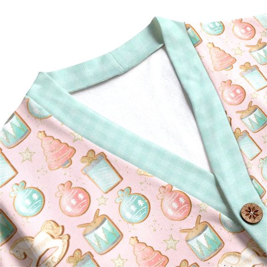 Nutcracker Gingerbread Cookies C Button Up Cardigan Jacket